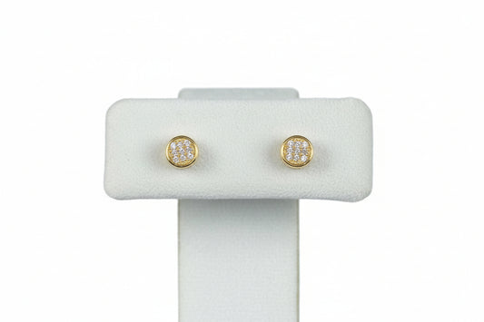 10k Yellow Gold Round DIAMOND 0.04CTW Studs