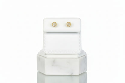 10k Yellow Gold Octagon DIAMOND 0.04CTW Small Studs