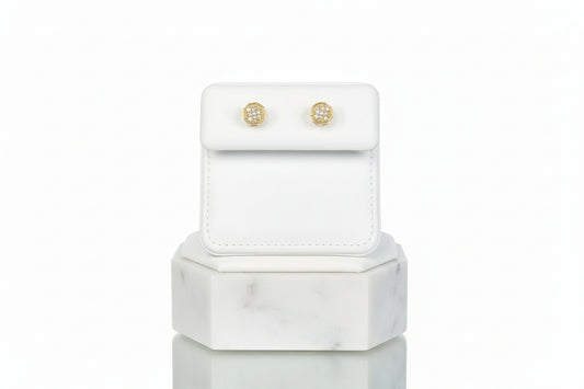 10k Yellow Gold Octagon DIAMOND 0.04CTW Small Studs