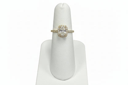 14k Yellow Gold Radiant Moissanite 0.75CTW Ring