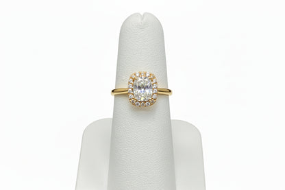14k Yellow Gold Radiant Moissanite  0.55CTW Ring