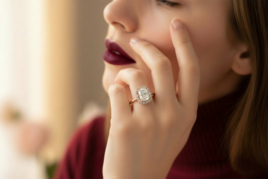 14k Yellow Gold Radiant Moissanite  0.55CTW Ring