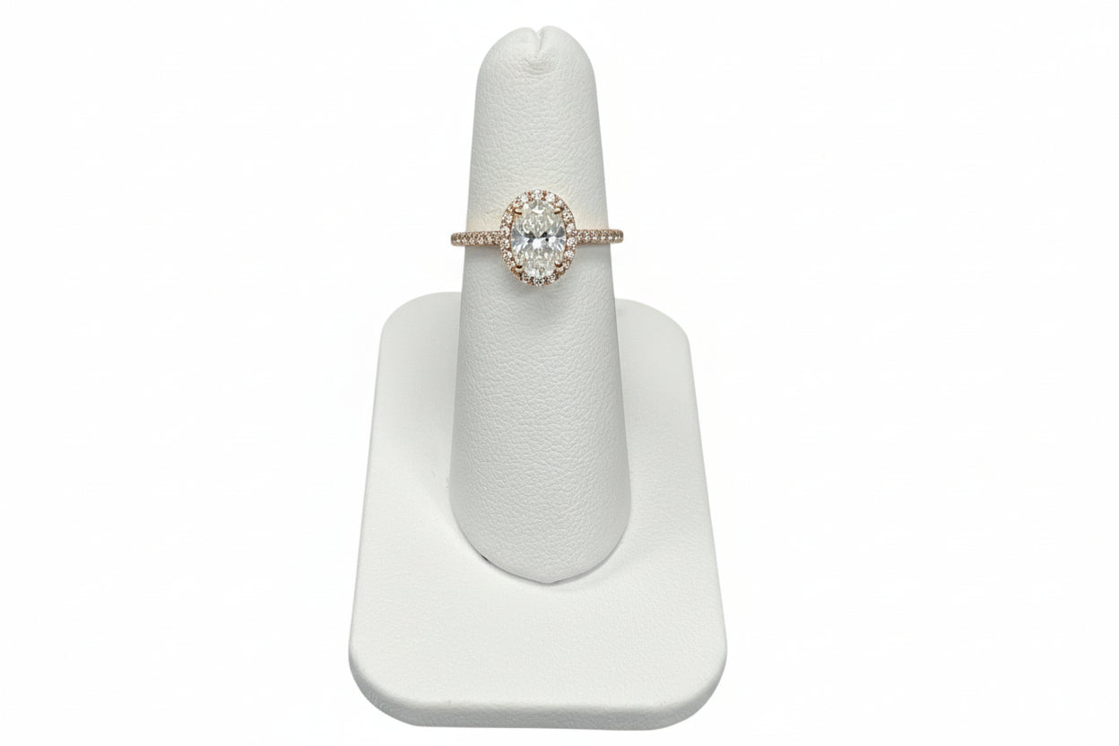 14k Yellow Gold Oval Moissanite 1.50CTW Ring