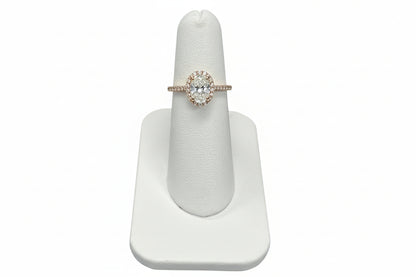 14k Yellow Gold Oval Moissanite 1.50CTW Ring
