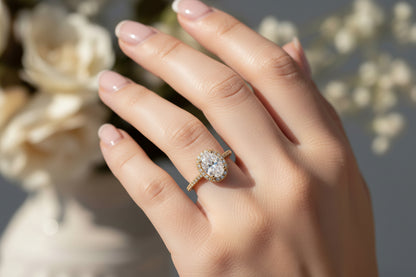 14k Yellow Gold Oval Moissanite 1.50CTW Ring