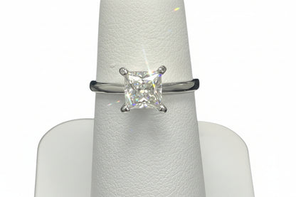 925 Silver Princess Cut Moissanite 1.00CTW Ring