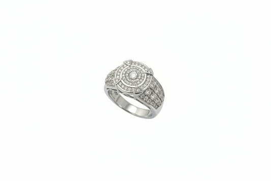 925 Silver Round Moissanite 2.00CTW Ring