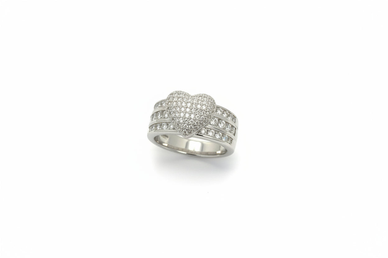 925 Silver Heart Moissanite 2.00CTW Ring