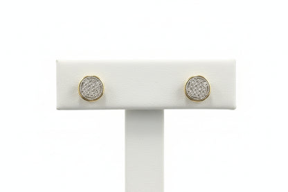 10k Yellow Gold Round Cluster DIAMOND 0.30CTW Studs