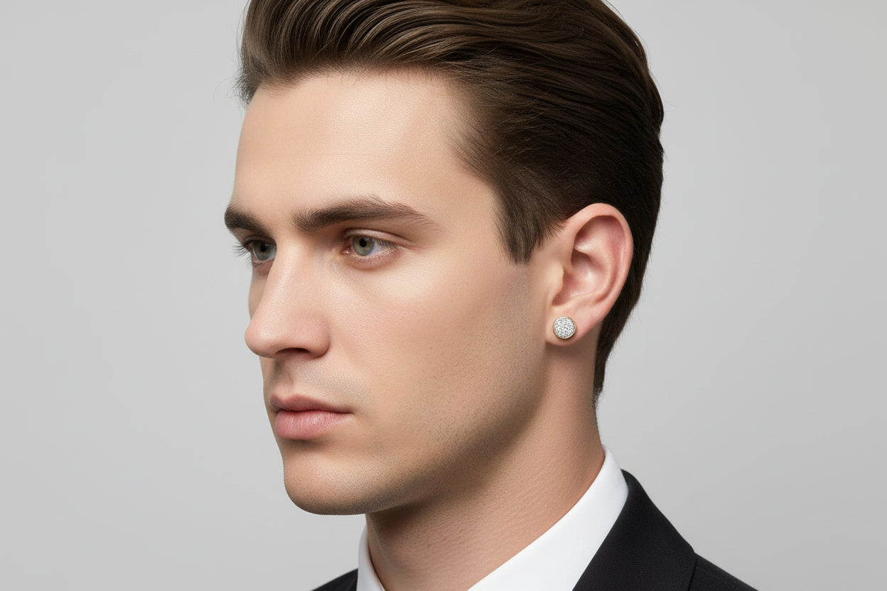 10k Yellow Gold Round Cluster DIAMOND 0.30CTW Studs