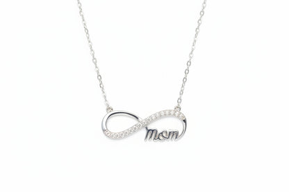 925 Silver Mom/ Infinity Necklace cz