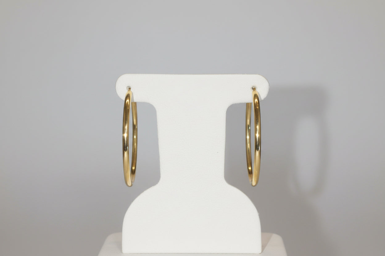 14k YG Hoops