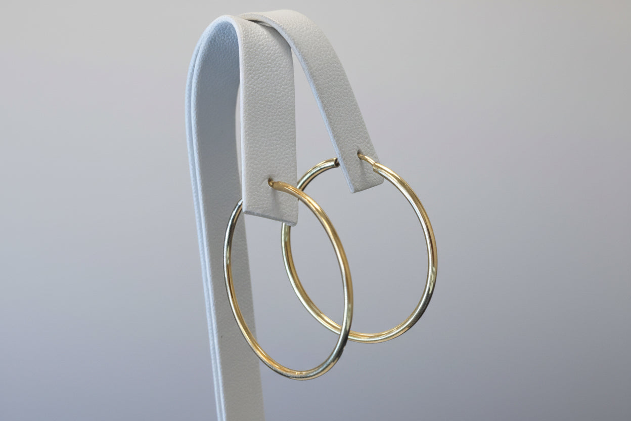 14k YG Hoops