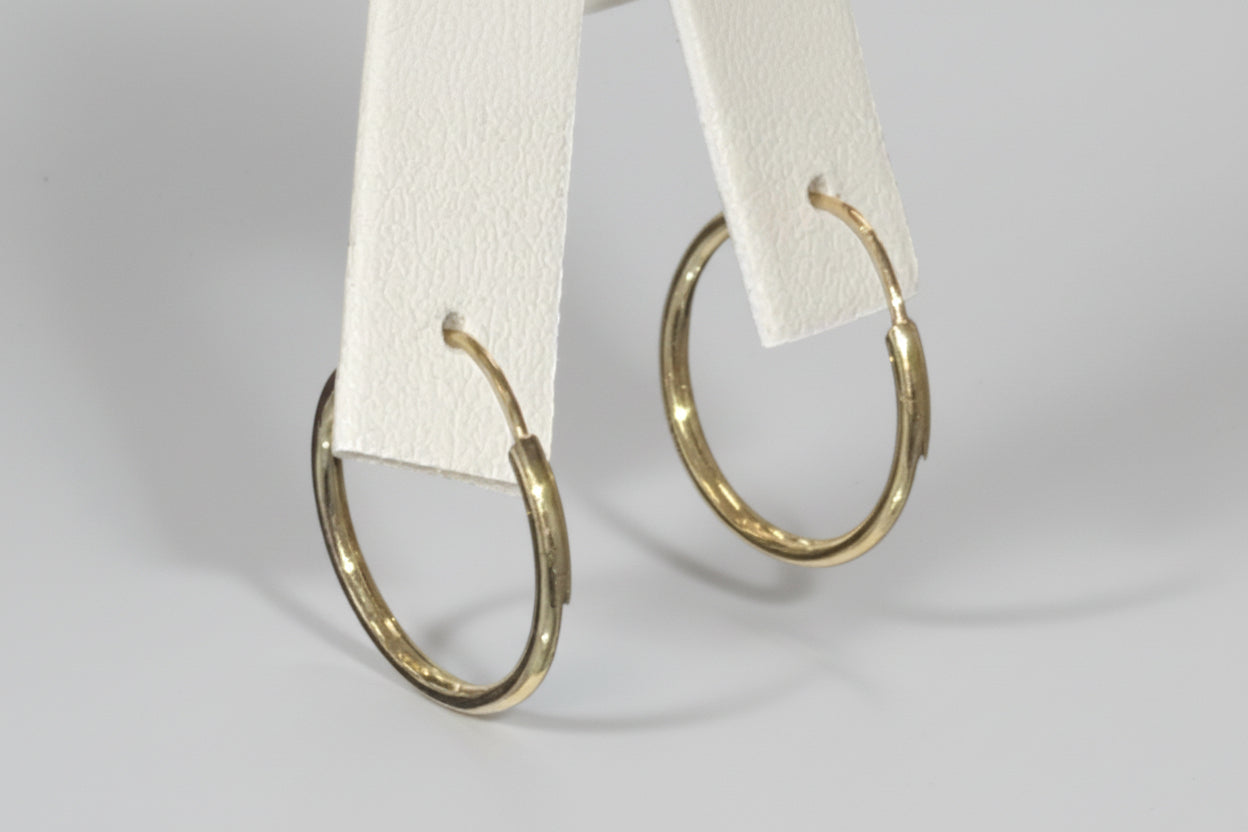 14k YG Small Hoops