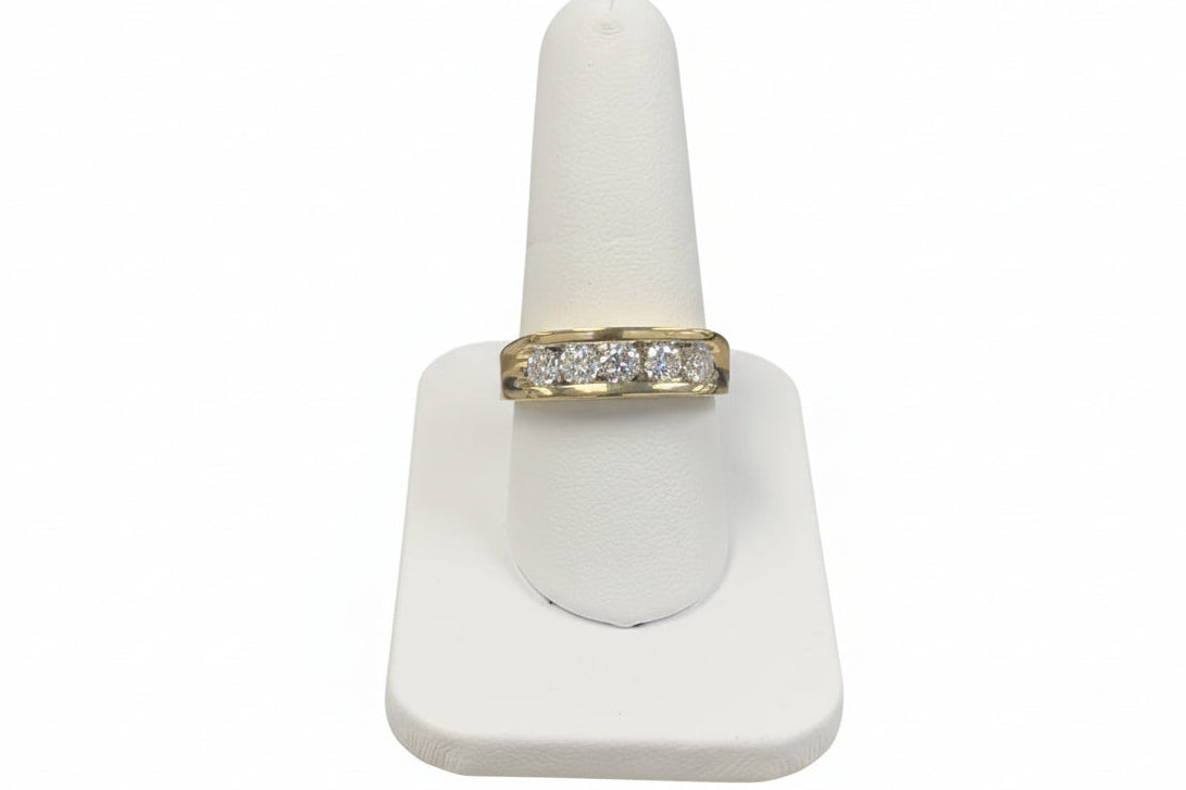 14k Yellow Gold LAB Mens Band DIAMOND 1.03CTW