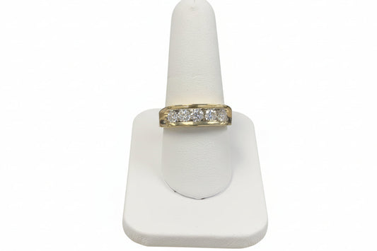 14k Yellow Gold LAB Mens Band DIAMOND 1.03CTW