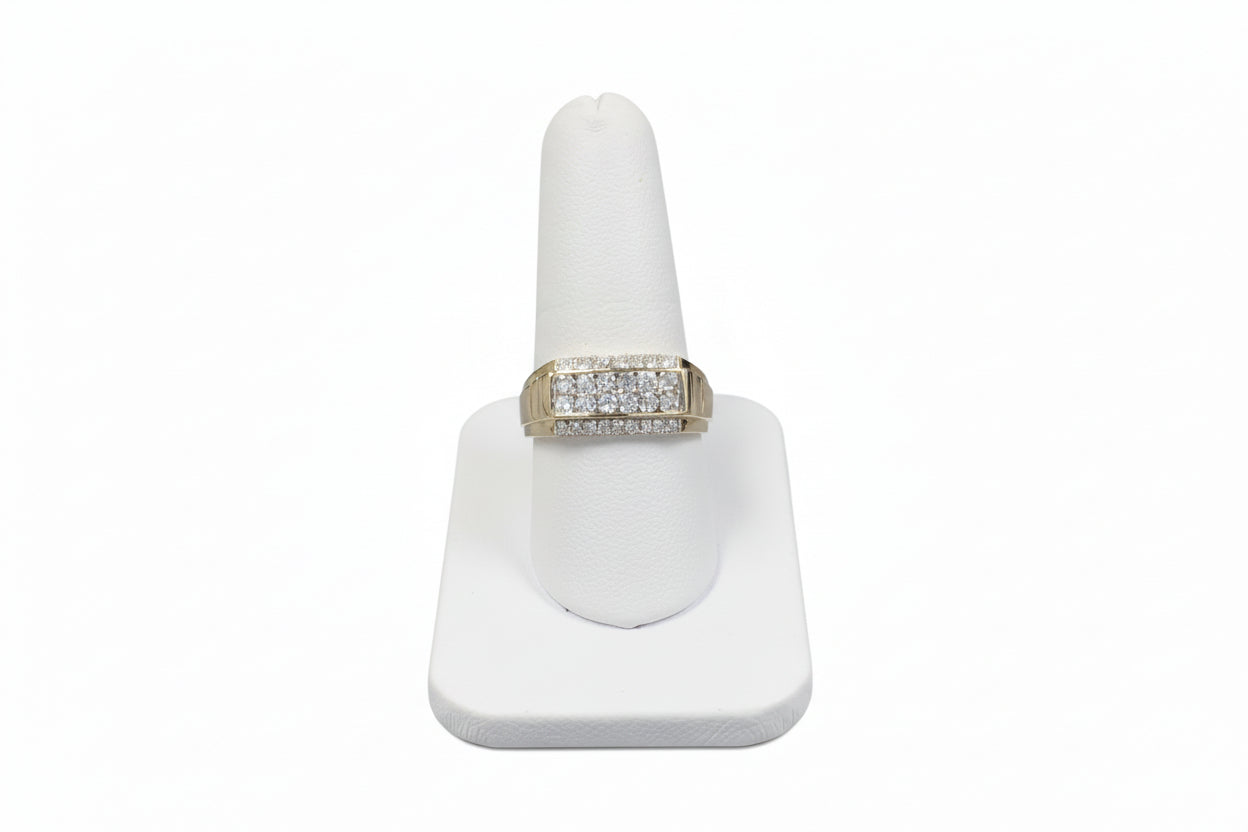 14k Yellow Gold LAB Mens  DIAMOND 1.00CTW Band
