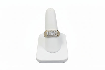 14k Yellow Gold LAB Mens  DIAMOND 1.00CTW Band