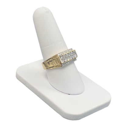 14k Yellow Gold LAB Mens  DIAMOND 1.00CTW Band