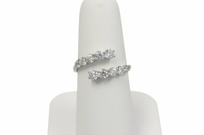10k White gold LAB Round DIAMOND 1.00CTW Ladies Band