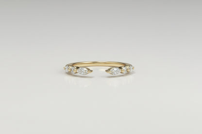 14k Yellow Gold Marquise/Round LAB DIAMOND 0.50CTW Ladies Band