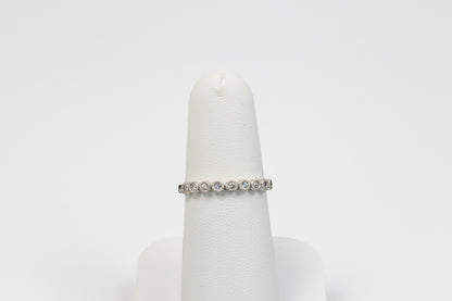 10k White Gold Bubble DIAMOND 0.10CTW Ladies Band