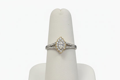 14k Yellow Gold LAB Marquise Ring DIAMOND 0.50CTW