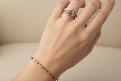 10k Rose Gold Round Chocolate DIAMOND 0.25CTW Ring