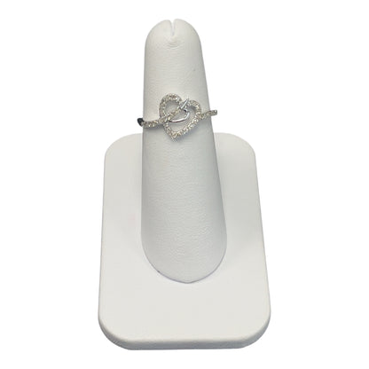 10k White Gold Heart DIAMOND 0.25CTW Ring