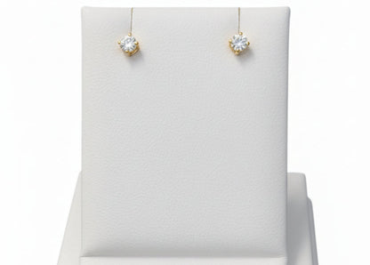 14k Yellow Gold Round LAB DIAMOND 0.25CTW Studs