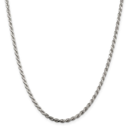 Sterling Silver Solid Rope Chain Necklace l 3mm thick | Mens' Jewelry