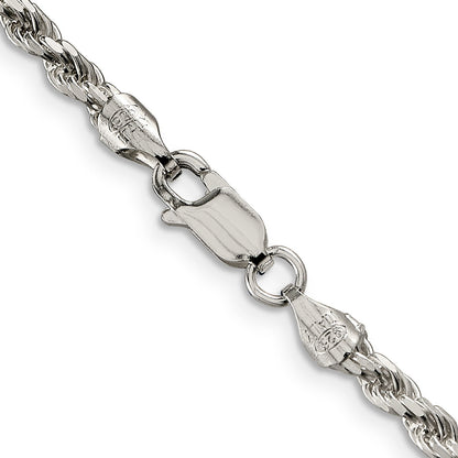 Sterling Silver Solid Rope Chain Necklace l 3mm thick | Mens' Jewelry