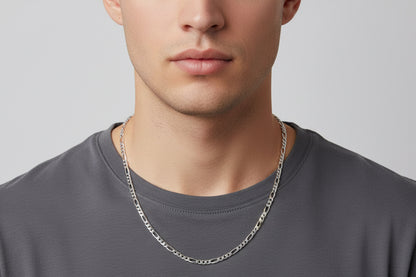 Sterling Silver 5.5mm Figaro Chain Necklace