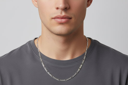 Sterling Silver 5.5mm Figaro Chain Necklace
