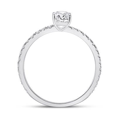 14K WHITE GOLD EMERALD DIAMOND SOLITAIRE BRIDAL ENGAGEMENT RING 1 CTTW (CERTIFIED)