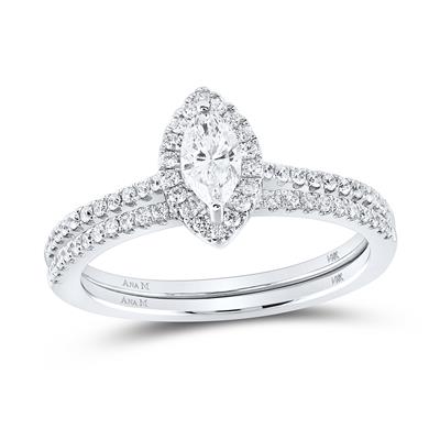 5/8CTW-DIA ANA M 1/3CT-CMQ BLIS BRDL SET 1 HALO CE