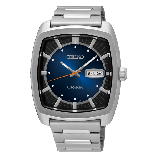 Seiko SNKP23 Recraft automatic watch with blue dial and stainless steel bracelet