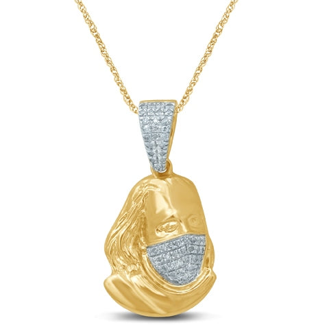 10K 0.16CT D-PENDANT LDS RDS