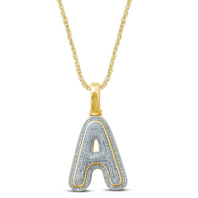 10KT 0.27-0.35CT D-BUBBLE INITIAL "A"