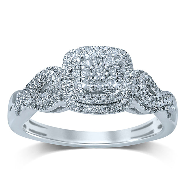 10KT 0.31-0.36CT D-LADIES RING