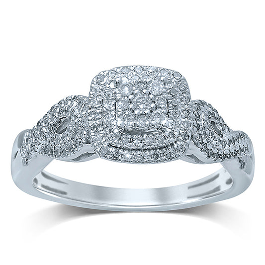 10KT 0.31-0.36CT D-LADIES RING
