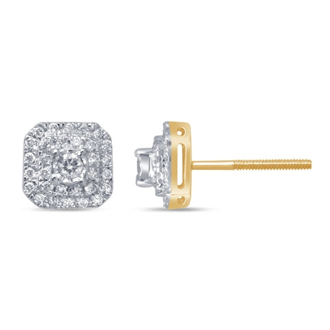 10K 0.32-0.34CT D-DARK POLISH EARRING