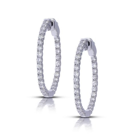 SPL PRICE 14KT 1.91-2.03CT D-HOOP EARRINGS
