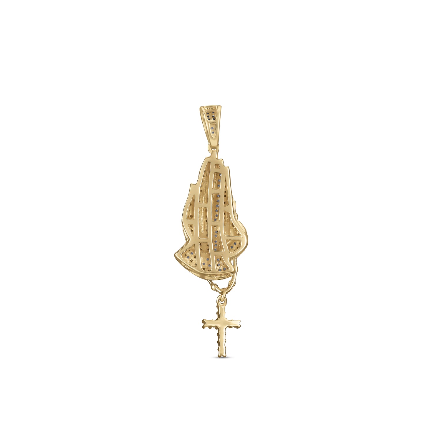 10KT 0.32-0.36CT D-CHARM "PRAYING HAND"