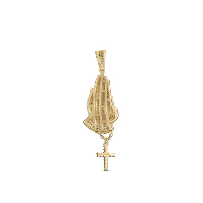 10KT 0.32-0.36CT D-CHARM "PRAYING HAND"