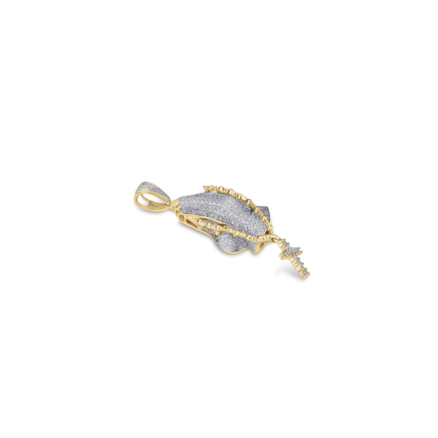 10KT 0.32-0.36CT D-CHARM "PRAYING HAND"