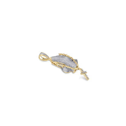 10KT 0.32-0.36CT D-CHARM "PRAYING HAND"