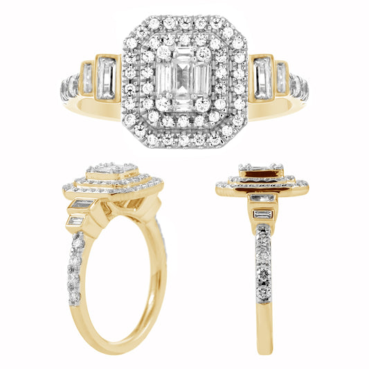 14K 0.95-1.00CT D-LADIES RING