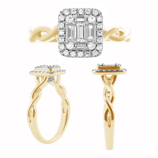 14K 0.45- 0.52 CT D-LADIES RINGS