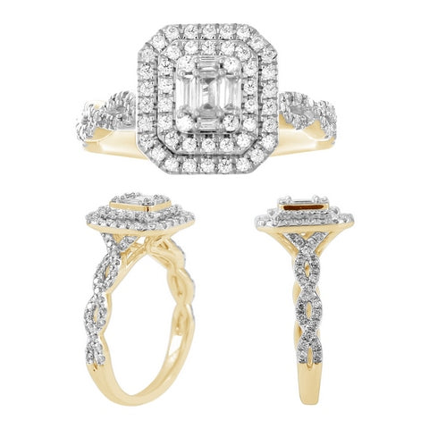 14K 0.70-0.77CT D-LADIES RING
